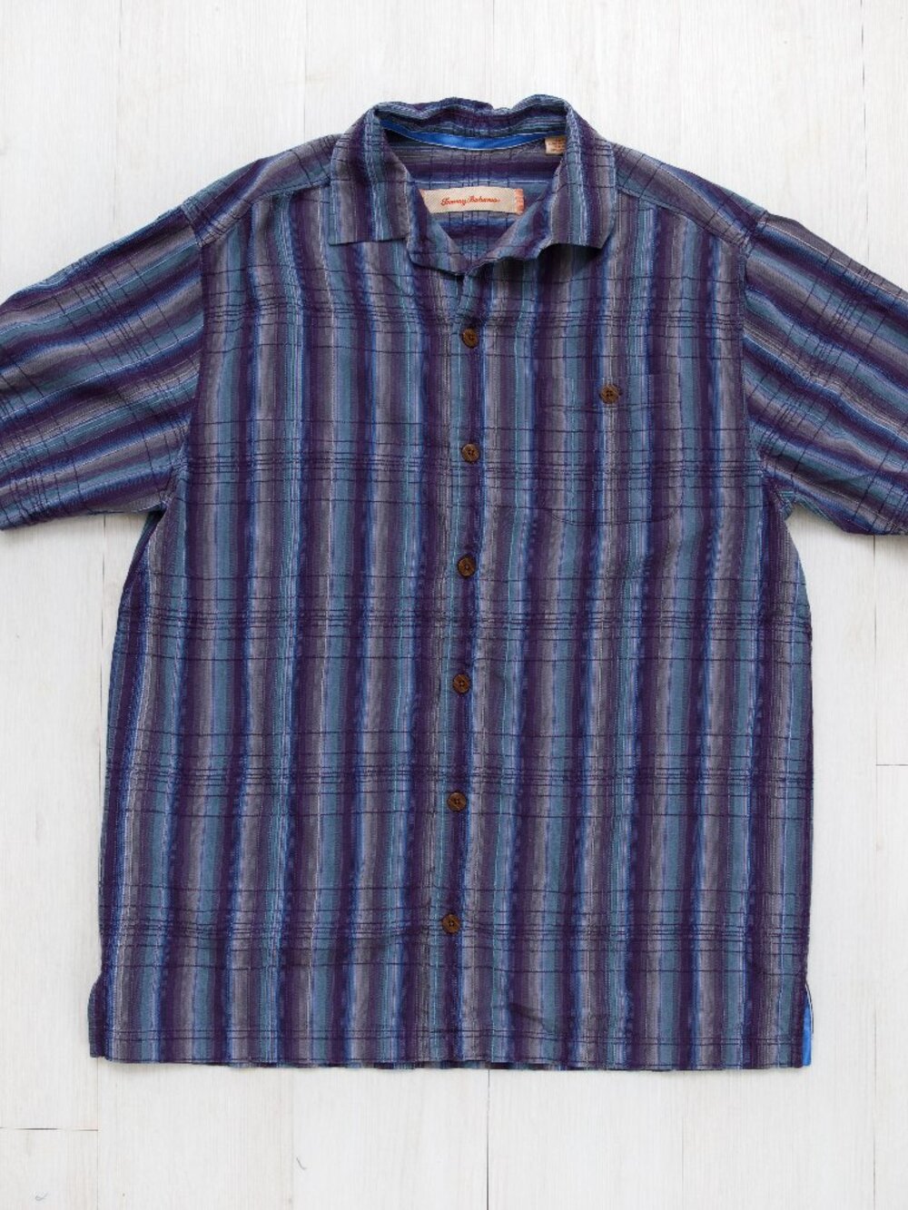Tommy Bahama Silk Blend Short-sleeve Button Down Small